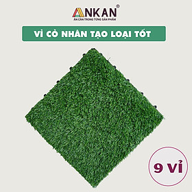 Vỉ Cỏ Nhân Tạo Thương Hiệu ANKAN, Kết Hợp Với Vỉ Gỗ Lót Sàn Để Lót Ban Công, Sân Vườn, Phòng Tập Gym, Khu Resort, Cỏ Nhân Tạo Loại Tốt, An Toàn Cho Trẻ Nhỏ, Hàng Xuất Khẩu