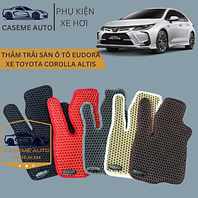 Thảm Trải Sàn, Lót Sàn Ô Tô Cao Su Eudora CloudFoam Thiết Kế Theo Xe Dành Cho Xe TOYOTA COROLLA ALTIS, Chống Nước, Không Mùi, Ngăn Bụi Bẩn, Dễ Vệ Sinh - Hàng Chính Hãng