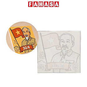 Tranh Tô Màu Số Hóa - Bác Hồ Ngày 30/4 - 20 x 20 cm - Dali K195