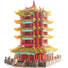 Đồ chơi lắp ráp gỗ 3D Mô hình Hoàng Hạc Lâu Yellow Crane Tower Laser