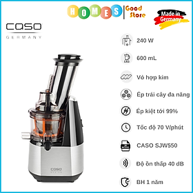 Mua Máy Ép Chậm CASO SJW550 Tiêu Chuẩn Đức  Tự Vệ Sinh Làm Sạch  Đường Kính Ép Lớn 75mm  Ép Kiệt 99% Dung Tích 0.6L  Độ Bền Cao Gấp 5 Lần Công Suất 240W - Hàng Nhập Khẩu Đức