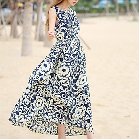 Đầm Maxi Hoa Ba Lỗ Đi Biển