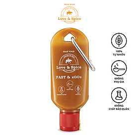 Móc khóa tương ớt siêu cay Love & Spice CAY QUÁ ĐÃ (cấp độ 1) lên men tự nhiên từ ớt Peach Habanero chai 60ml