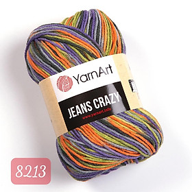 Len loang Jeans Crazy nhập khẩu từ Yarnart, đan móc thú, áo, nón, váy