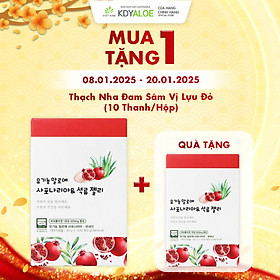 THẠCH COLLAGEN NHA ĐAM SÂM LỰU ĐỎ HỮU CƠ (hộp 10 gói) HỖ TRỢ ĐẸP DA