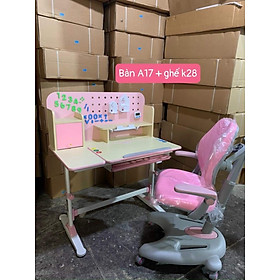 Mua bộ bàn ghế học sinh chống gù chống cận A17  bộ bàn ghế thông minh cho bé có thể nâng hạ độ cao