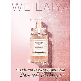 Sữa tắm trắng da tủy mật hoa hồng damask WEILAIYA chính hãng 450ml