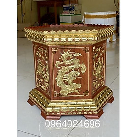 Mua đế kê đục tứ linh rát vàng mặt 37 cao 38 gỗ hương đá