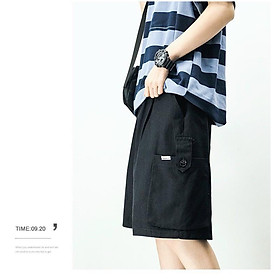 Quần short túi hộp unisex vải kaki co giãn cực chất