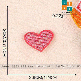Patch ủi quần áo trái tim, Sticker miếng dán hình chó shiba cực kì dễ thương, dán Vali, tủ lạnh