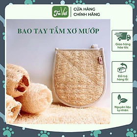 Mua Bao Tay Tắm Bằng Xơ Mướp Tự Nhiên - Găng Tay Tắm Tẩy Da Chết Massage