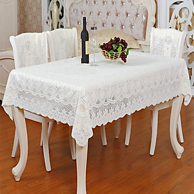 Khăn trải bàn vải ren hoa thêu sang trọng theo phong cách vintage, tấm vải phủ lò vi sóng, tivi, tap đầu giường trang trí nhà cửa KB-6012