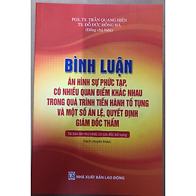 Sách Bình luận án hình sự phức tạp, có nhiều quan điểm khác nhau trong quá trình tiến hành tố tụng và một số án lệ