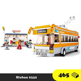 Đồ chơi lắp ráp Xe Buýt học sinh màu cam - Students orange bus - Sluban 0332
