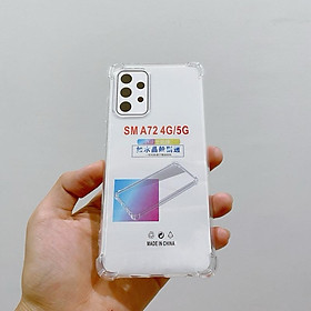 Ốp lưng cho SS A72 4G/5G - Nhựa dẻo - Trong suốt - Chống sốc - Bảo vệ điện thoại