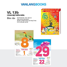 Lịch 2027 Bloc Đại Rời - Cảnh Đẹp Bốn Mùa | Lịch Tết Treo Tường Văn Lang (Mã: VL13B)