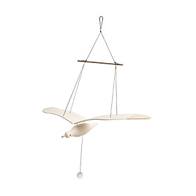 Seagull Mobile Wooden Soaring Seagulls Hanging Decoration for Window Ceiling