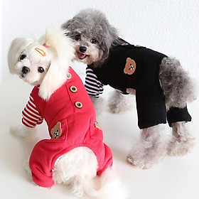 Bear pocket one-piece four-legged teddy bear thing dog clothes