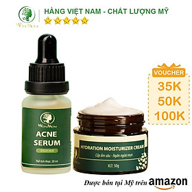 Bộ trắng da, sạch mụn cơ bản Wonmom ( 1 Kem cấp ẩm + 1 Serum mụn )