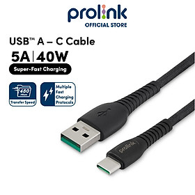 Hình ảnh Dây sạc type A To C PROLiNK GCA_40_01 dài 1M, sạc siêu nhanh 40W, dành cho iPad, Samsung, Huawei, Xiaomi - Hàng chính hãng