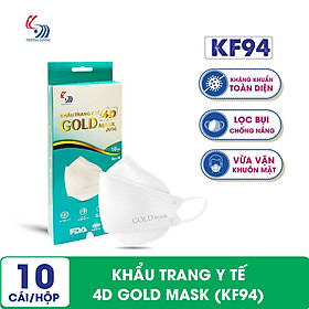 Khẩu trang y tế 4D Gold Mask (KF94) - Hộp 10 cái