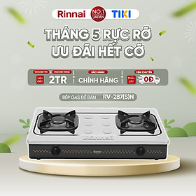 Mua Bếp gas dương Rinnai RV-287(S)N mặt bếp inox và kiềng bếp men - Hàng chính hãng.