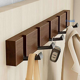 Mua Móc gỗ tự nhiên gắn tường MG18 loại 5 móc thép sơn tĩnh điện mở đóng 90 độ