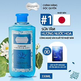 Sữa tắm trắng da, dưỡng da DIỆT KHUẨN toàn thân hương nước hoa Nữ Malanaone Okinawa, hương gió biển tươi mát 330ml