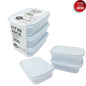Bộ 03 hộp nhựa nắp mềm Fit in Pack 300ml đựng & bảo quản thực phẩm - nội địa Nhật Bản