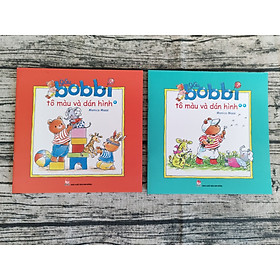 Combo 2 cuốn Gấu Bobbi Tô Màu Và Dán Hình (Tập 1+2)