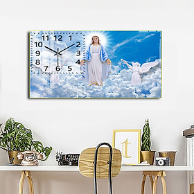Mua Đồng Hồ Tráng Gương Treo Tường Sang Trọng - Tranh Công Giáo Chúa Giê Su Đẹp