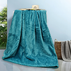 Mua Mền San Hô NIN House - Oceanside 1m8x2m 100% vải Microfiber  mền lông tuyết vân kẻ ô vuông nhỏ mềm mại  ấm áp  chăn thu đông cao cấp  kiểu dáng Hàn Quốc  dùng được cho cả xe hơi oto  gấp gọn