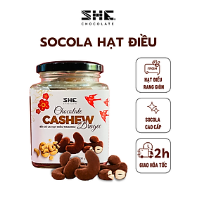 Socola Hạt điều Tiramisu - Hũ 100g - SHE Chocolate - Tốt cho sức khỏe - Quà tặng người thân, dịp lễ, thích hợp ăn vặt