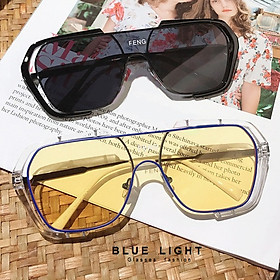Kính Râm, Kính Mát Nam Nữ Mắt Vuông To Màu Vàng, Đen, Trắng Cá Tính Hàn Quốc - BLUE LIGHT SHOP