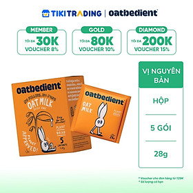 Sữa Yến Mạch Dạng Bột OATBEDIENT Vị Nguyên Bản Thuần Chay Hộp 5 Gói x 28g