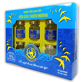 Hộp Yến Thiên Hoàng Hương Vani 6 Lọ x 70 ml