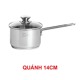 Quánh 3 đáy inox 430  Standard nắp kính bếp từ FSQ14001 (14cm)