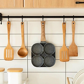 Mua Chảo đá 4 ngăn chiên trứng làm bánh dùng được bếp từ