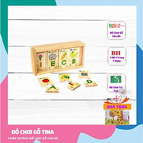 Bộ tìm chữ cái tiếng Anh ,đồ chơi gỗ giáo dục thẻ học chữ cái tiếng anh đồ