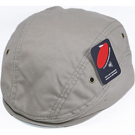 Nón beret nam thiết kế mỏ vịt dành cho người trung nhiên, không thêu họa tiết, dễ dàng tăng giảm size như ý - Kaki