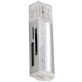 Card Reader, USB 2.0 Portable Memory Card Reader High Speed for SDXC, SDHC, SD, MMC, RS-MMC, Micro SDXC, Micro SD, Micro SDHC Card