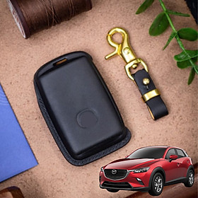 Bao Da Chìa Khóa ô tô Mazda Cx3 | Bọc chìa khóa ô tô da thật khâu tay