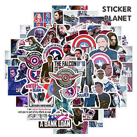 Bộ sticker The Falcon and the Winter Soldier  chống thấm nước trang trí mũ bảo hiểm, đàn, guitar, ukulele, điện thoại laptop, dán sticker macbook sticker cute
