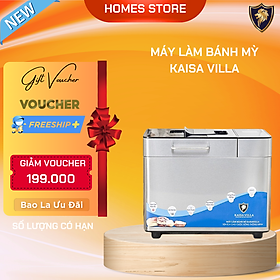 Máy Làm Bánh Mỳ Tự Động KAISA VILLA BM8202 Công Nghệ Thụy Sỹ  Dung Tích 3L Công Suất 550 W - Hàng Chính Hãng