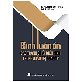 [Download Sách] Bình Luận Án Các Tranh Chấp Điển Hình Trong Quản Trị Công Ty