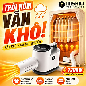 Máy Sấy Quần Áo, Chăn Nệm, Giày Mishio MK308 có chức năng diệt khuẩn UV - Hàng chính hãng