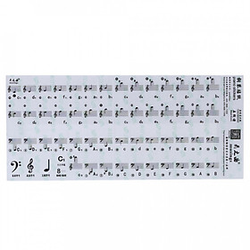 Sticker Nốt Nhạc Dán Phím Đàn Trắng Piano 88 Phím