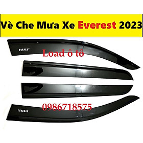 Vè Che Mưa Đen Xe Ford Everest 2023-24 Mẫu Mới Màu Đen Cao Cấp Chữ Everest