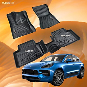 Thảm lót sàn xe ô tô (TC) Porsche Macan 2014-2021 Nhãn hiệu Macsim chất liệu nhựa TPE cao cấp