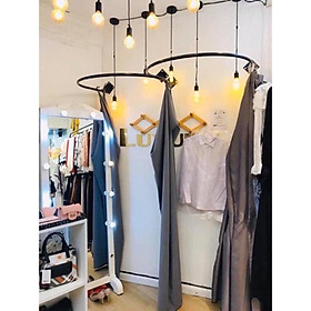 Mua COMBO 1 KHUNG THỬ ĐỒ + 1 RÈM THỬ ĐỒ- QUÂY RÈM THỬ ĐỒ SHOP THỜI TRANG
